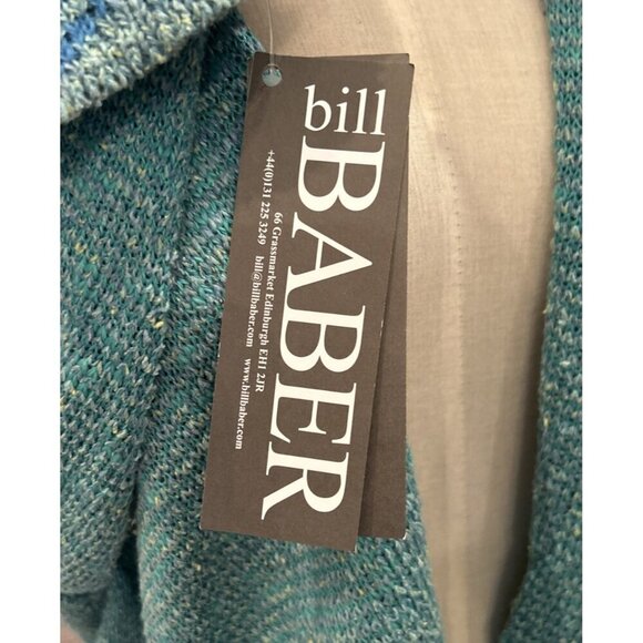 Bill Baber Open Front Cardigan Sweater Womens Scotland Celtic Linen Silk O/S NEW - Picture 6 of 7